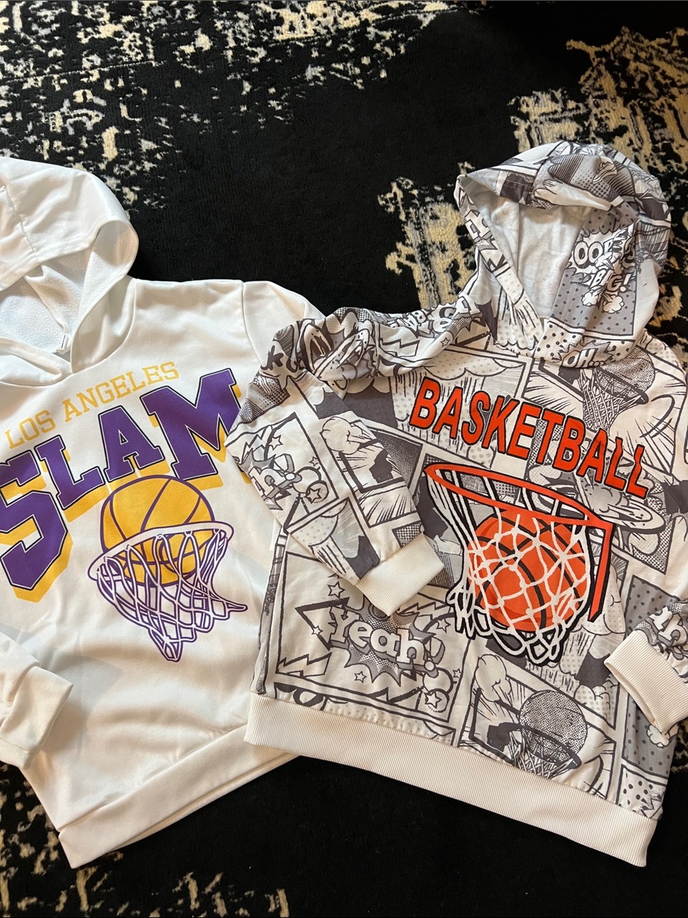 Boys 2 pc graphic basketball lightweight hoodies size 10/12